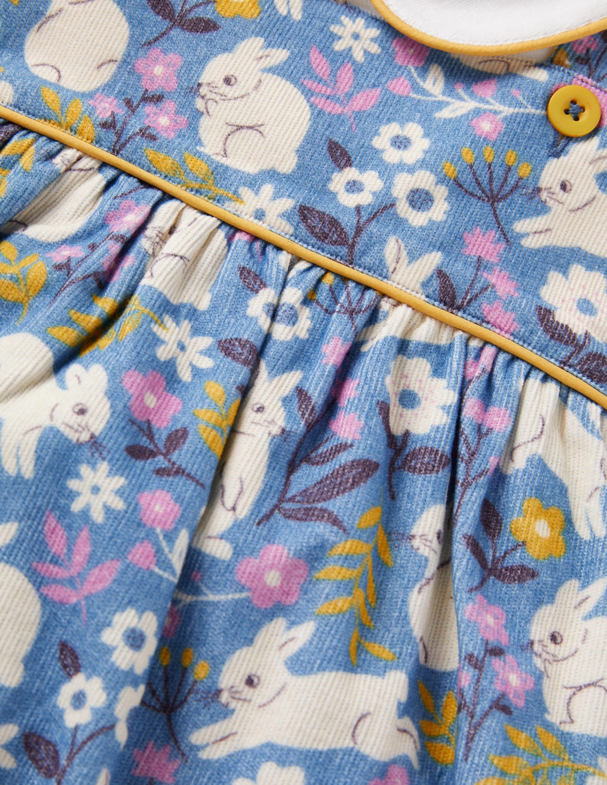 Printed Romper 3 Piece Set-Blue Bunny Field - Image 3
