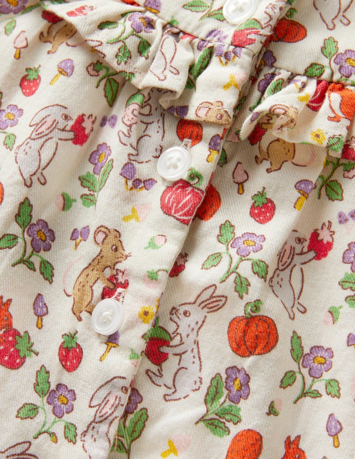 Printed Top and Bloomers-Ivory Woodland Friends