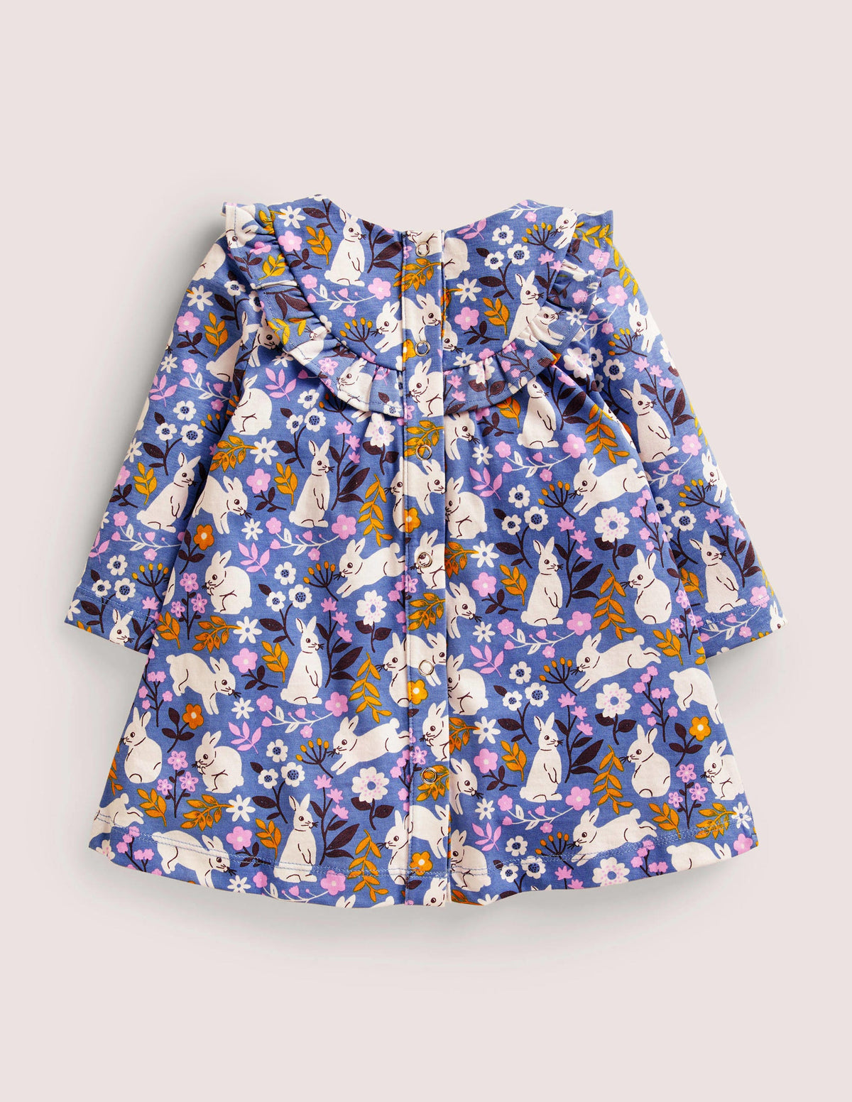 Printed Long Sleeve Dress-Riviera Bunny Field-2