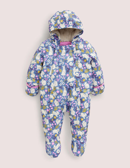 Printed Snowsuit-Riviera Blue Bunny Field-1