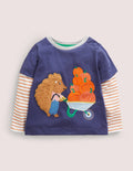 Halloween Appliqué T-shirt-Starboard Hedgehog