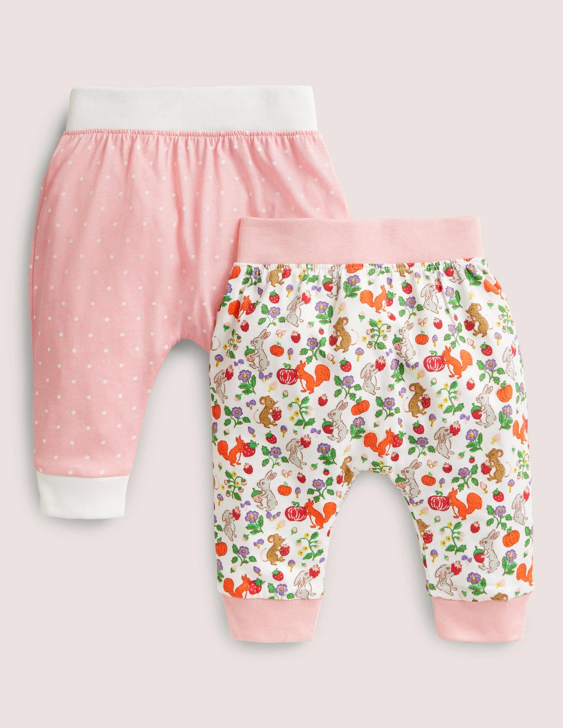 Twin Pack Printed Bottoms-Ivory Woodland Friends-1