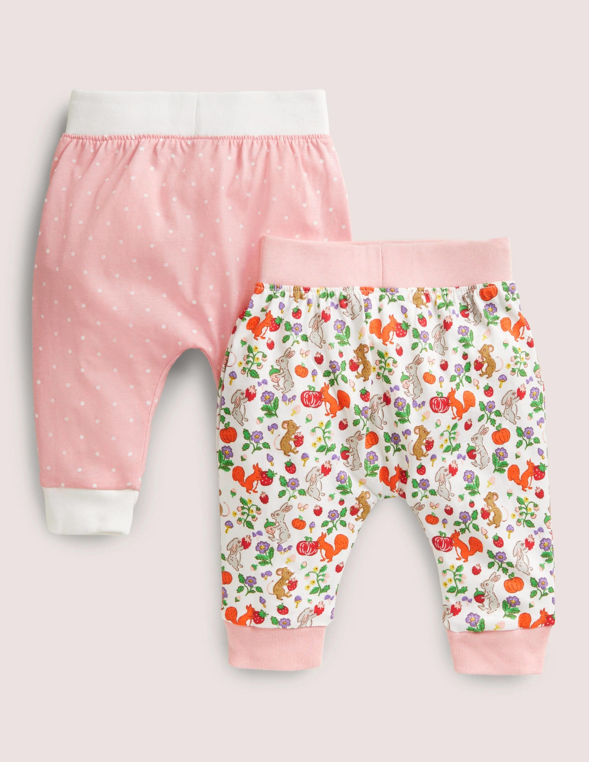 Twin Pack Printed Bottoms-Ivory Woodland Friends - Image 2