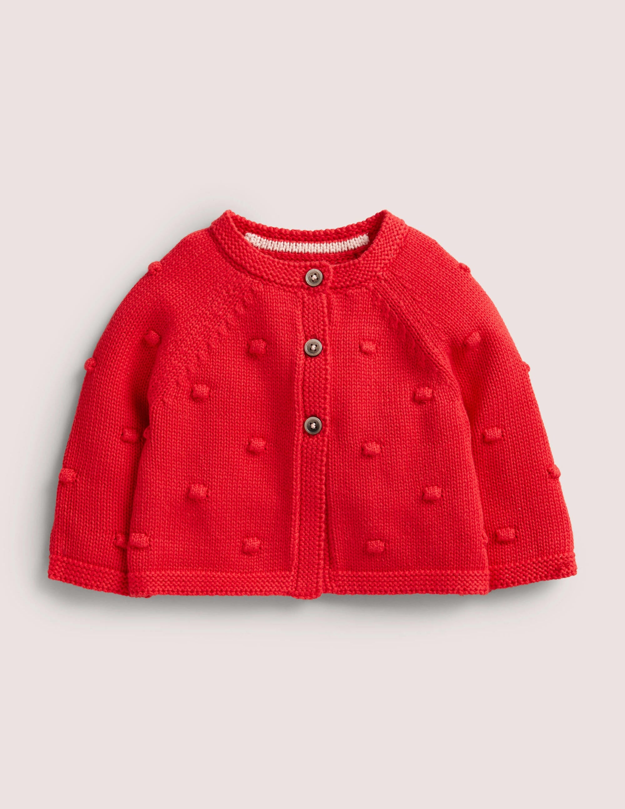 Cosy Bobble Cardigan-Rockabilly Red - Image 1