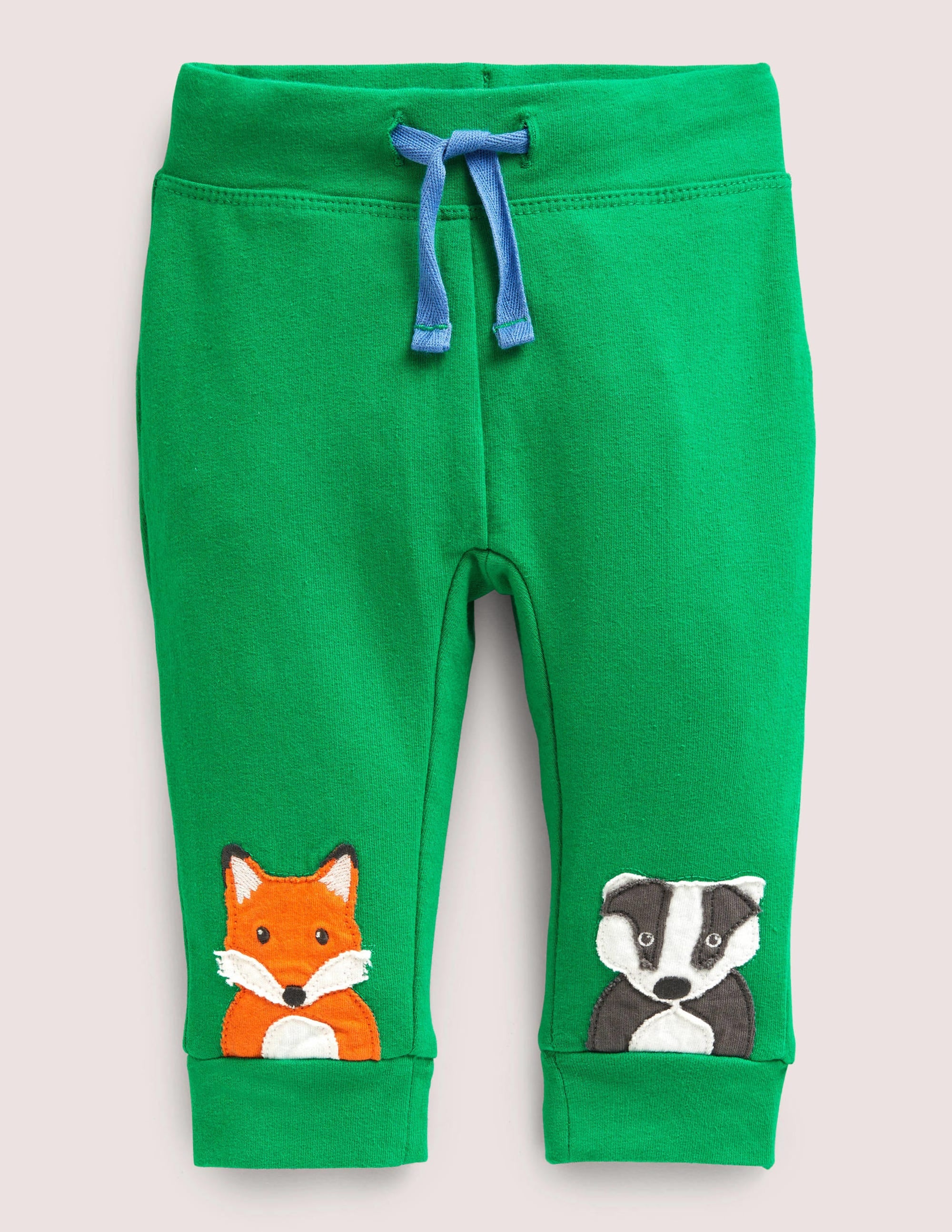 Appliqué Jersey Bottoms-Highland Green Animals - Image 1