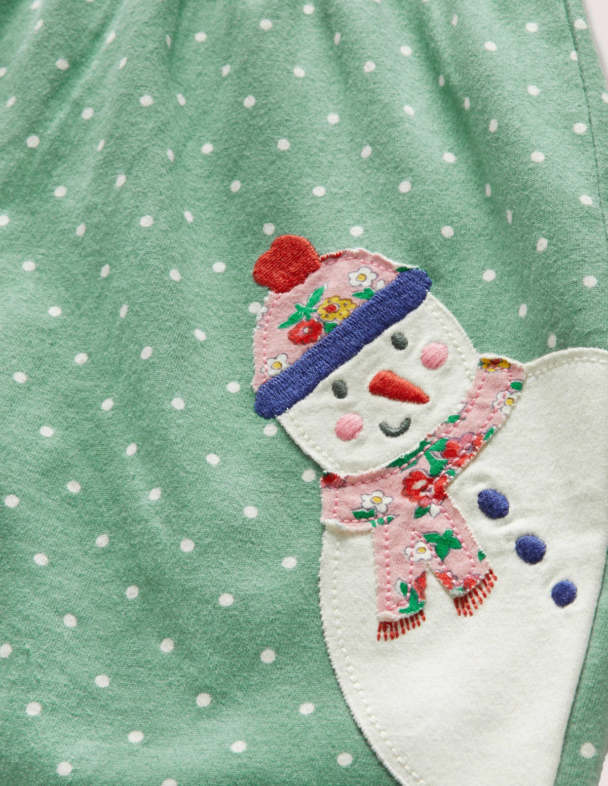 Appliqué Dress and Legging Set-Green Festive Friends - Image 3