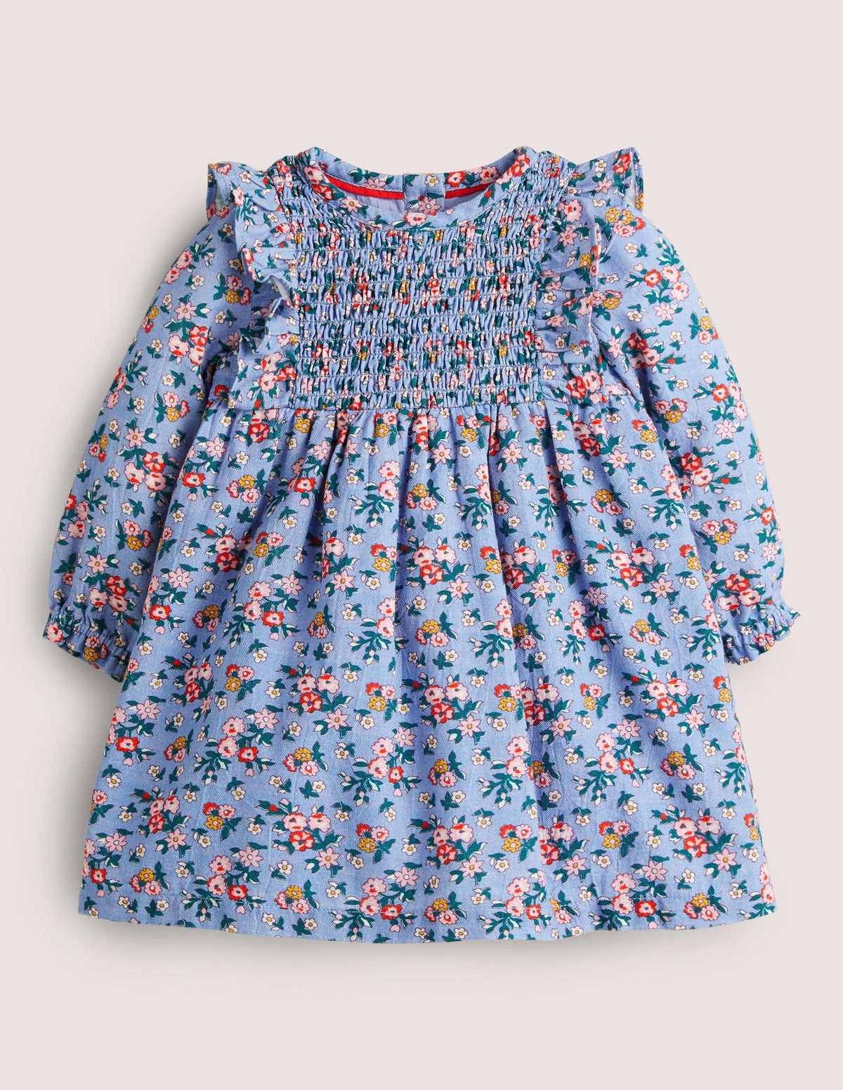 Printed Woven Dress-Dusty Blue Floral - Image 1