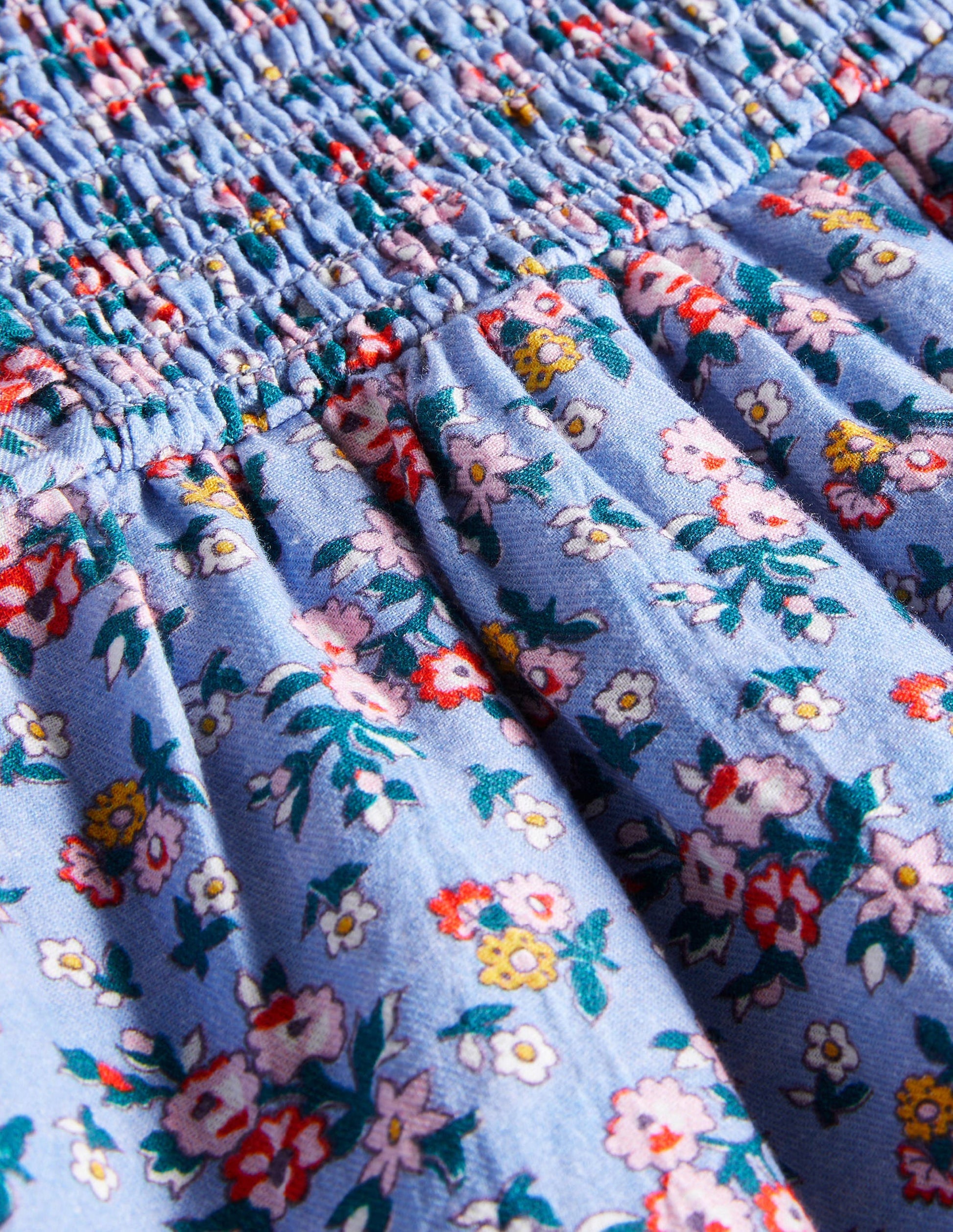 Printed Woven Dress-Dusty Blue Floral-3