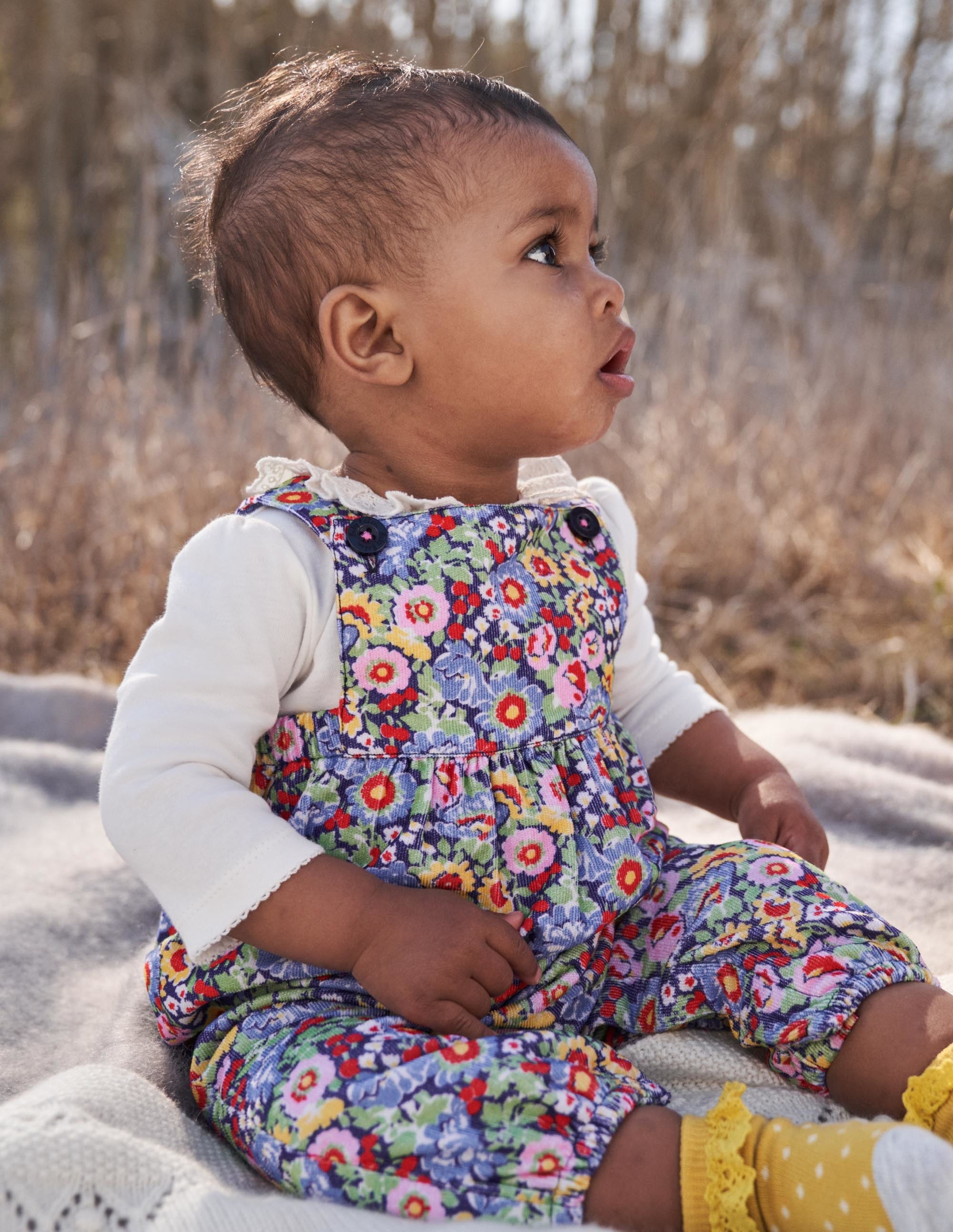 Cord Dungaree-Starboard Blue Floral - Image 5