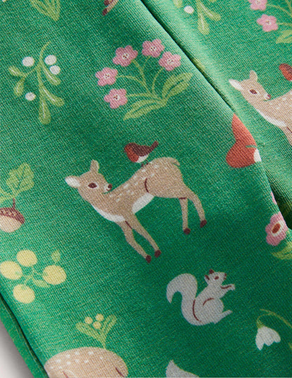 Woven Top & Leggings Set-Shady Glade Festive Woodland-3