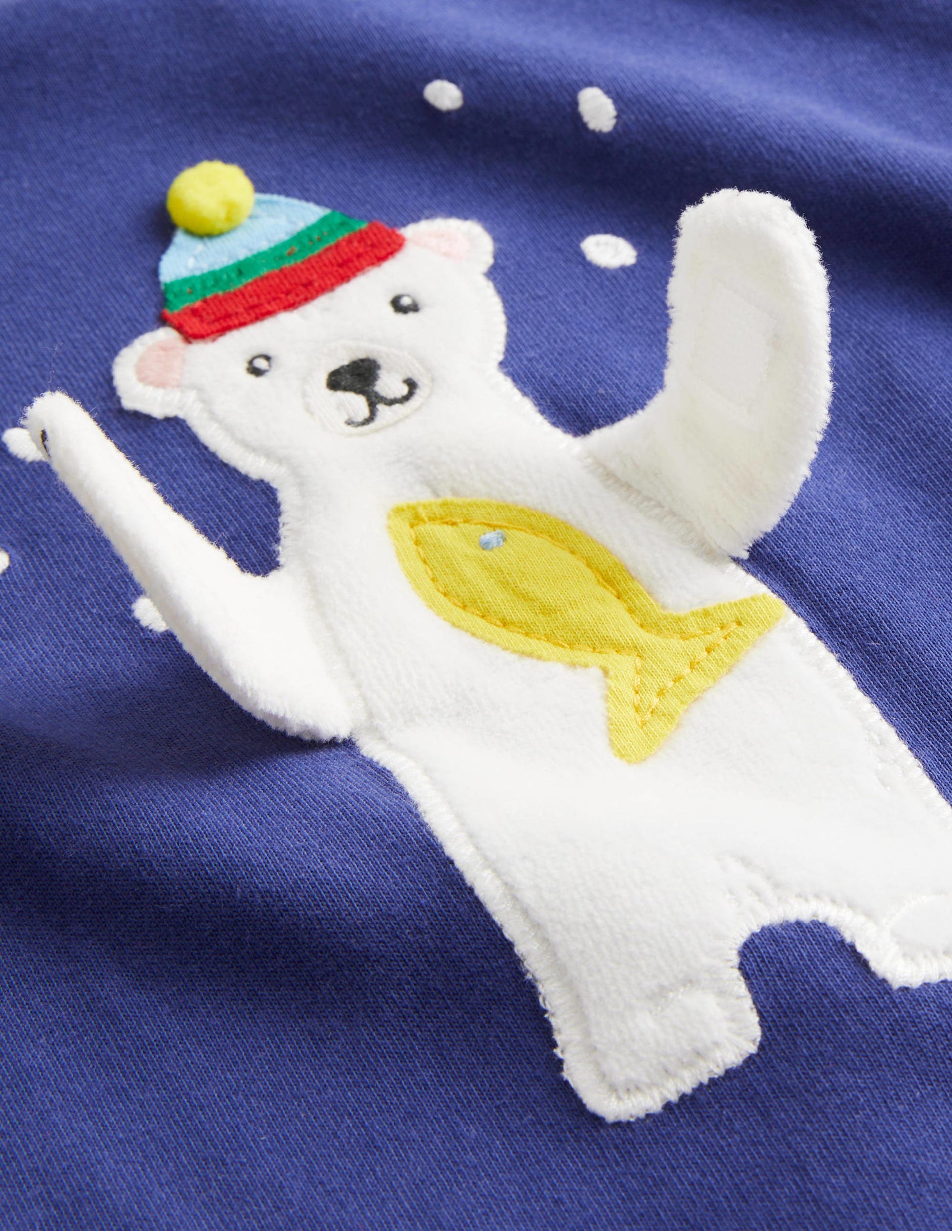 Hugging Logo T-Shirt-Starboard Blue Polar Bear-3