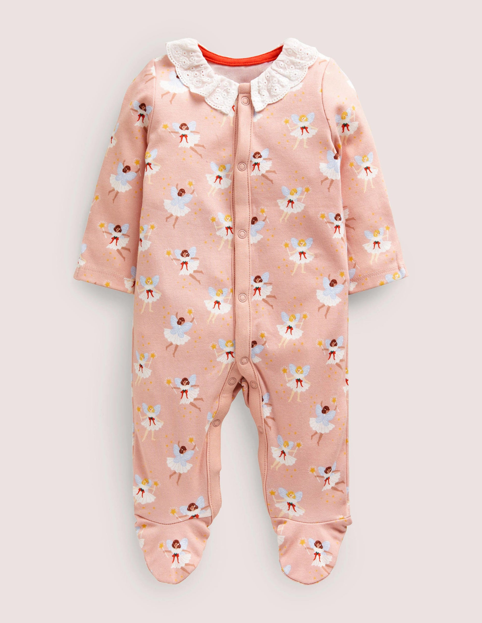Collared Sleepsuit-Boto Pink Fairies-1