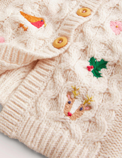 Cable Cardigan-Ecru-3