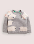 Cosy Fun Jumper-Grey Marl Polar Bear