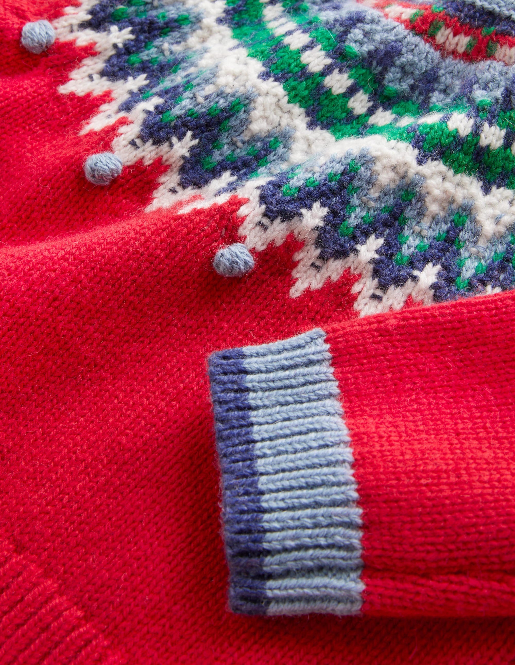 Fun Fair Isle Jumper-Rockabilly Red Fairisle - Image 3