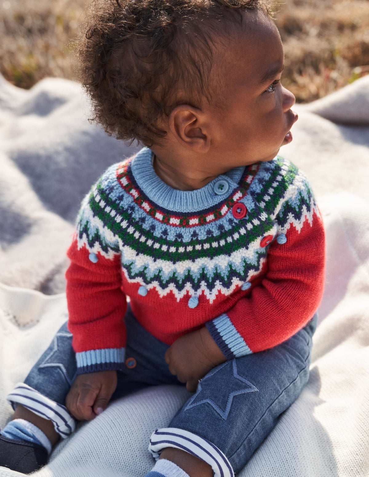 Fun Fair Isle Jumper-Rockabilly Red Fairisle - Image 4
