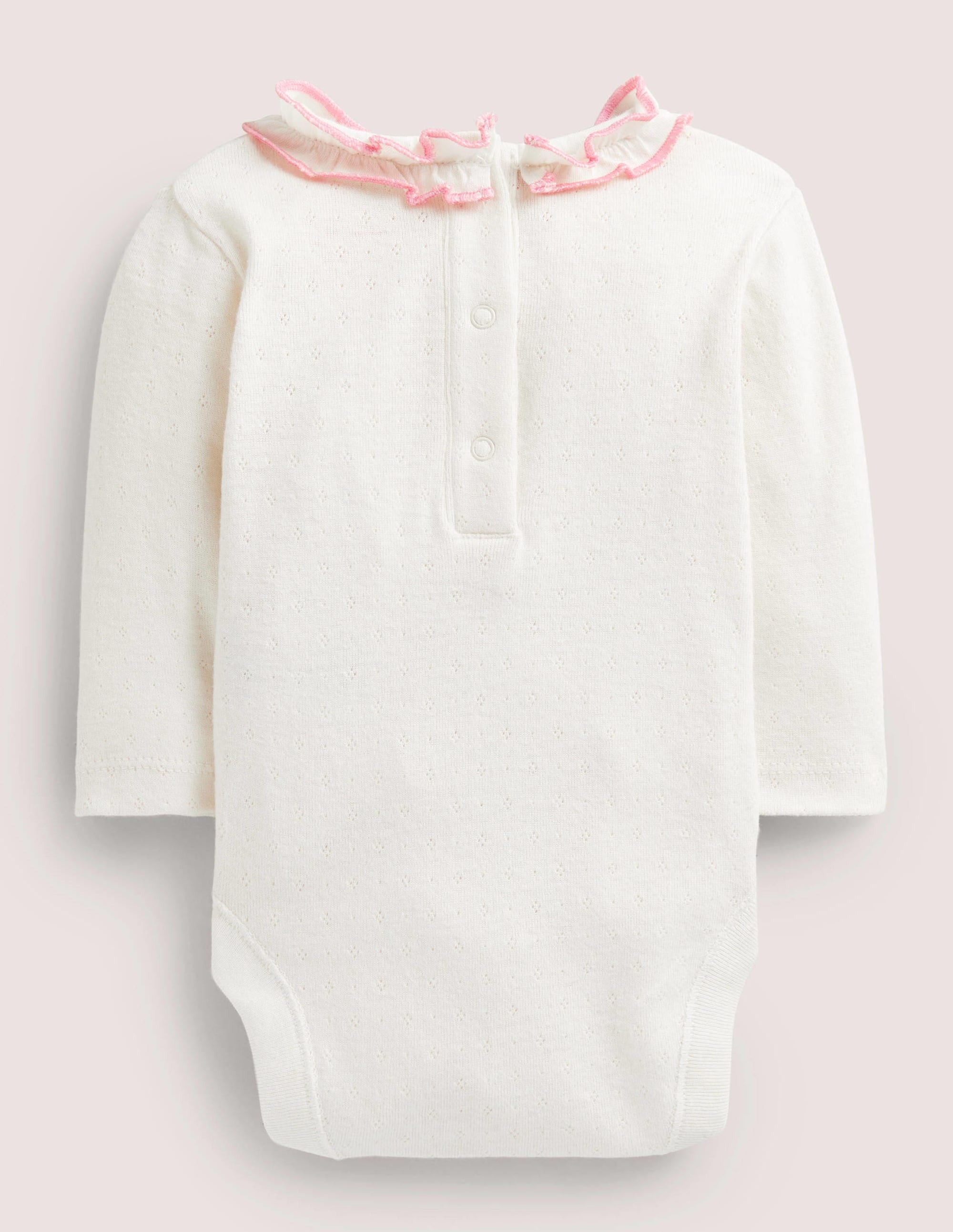 Pointelle Collared Body-Ivory - Image 2