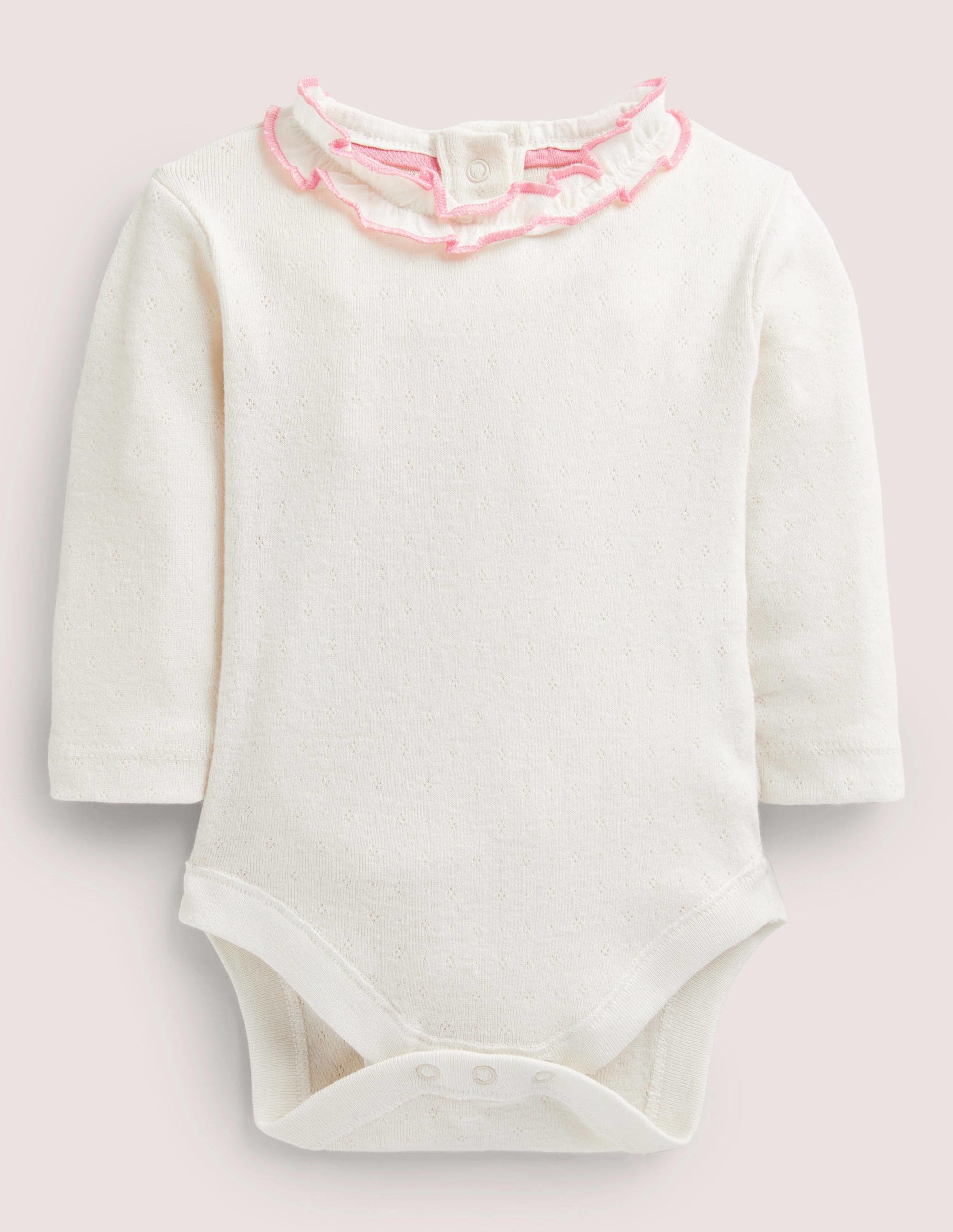 Pointelle Collared Body-Ivory-1