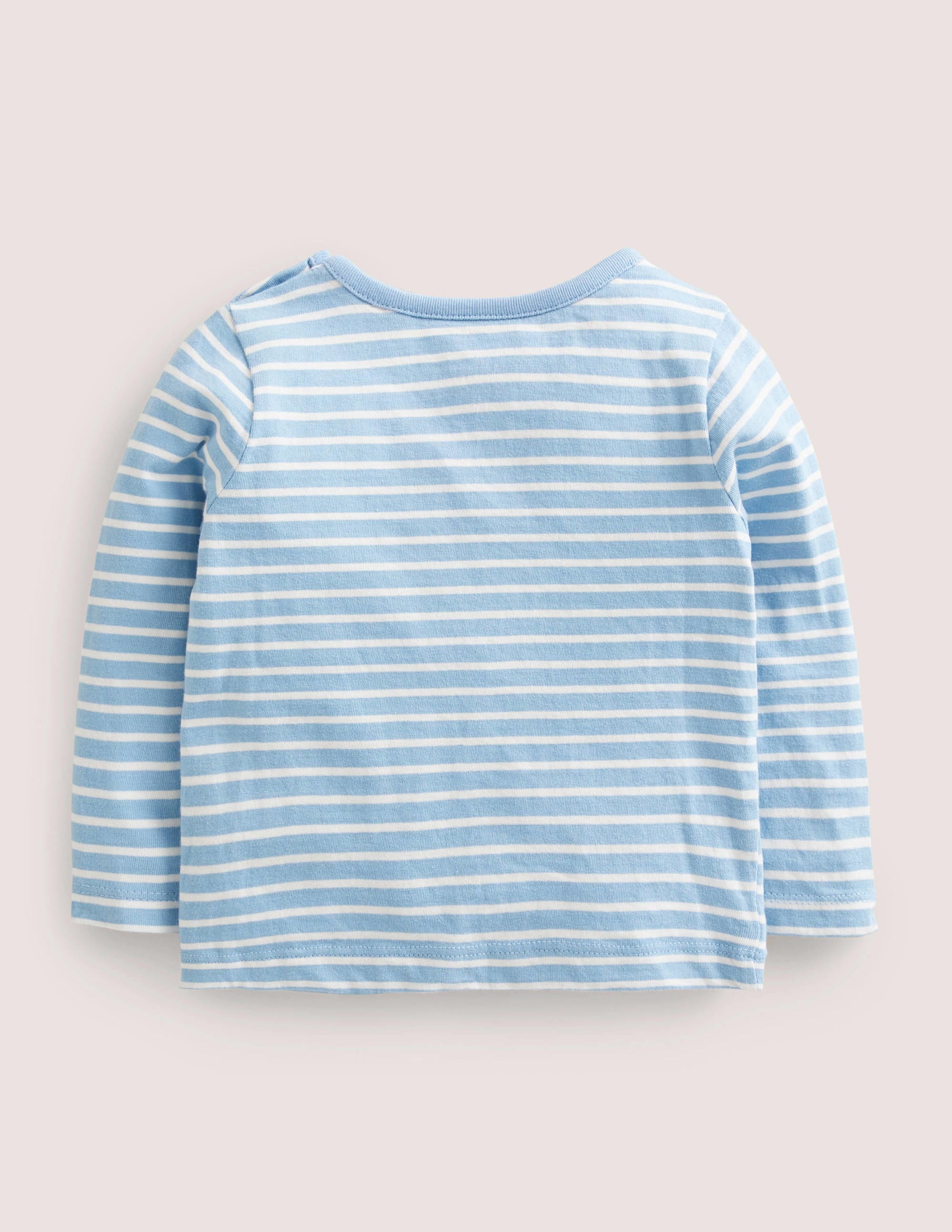 Appliqué Christmas T-shirt-Dusty Blue/Ivory Bunny - Image 2