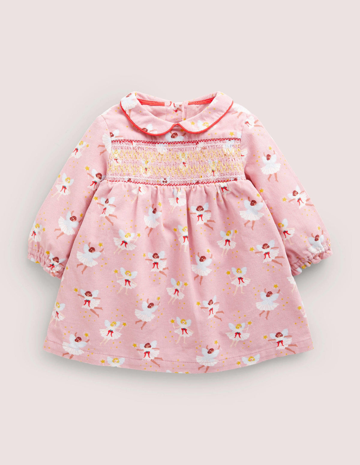 Woven Collar Dress-Boto Pink Fairies - Image 1