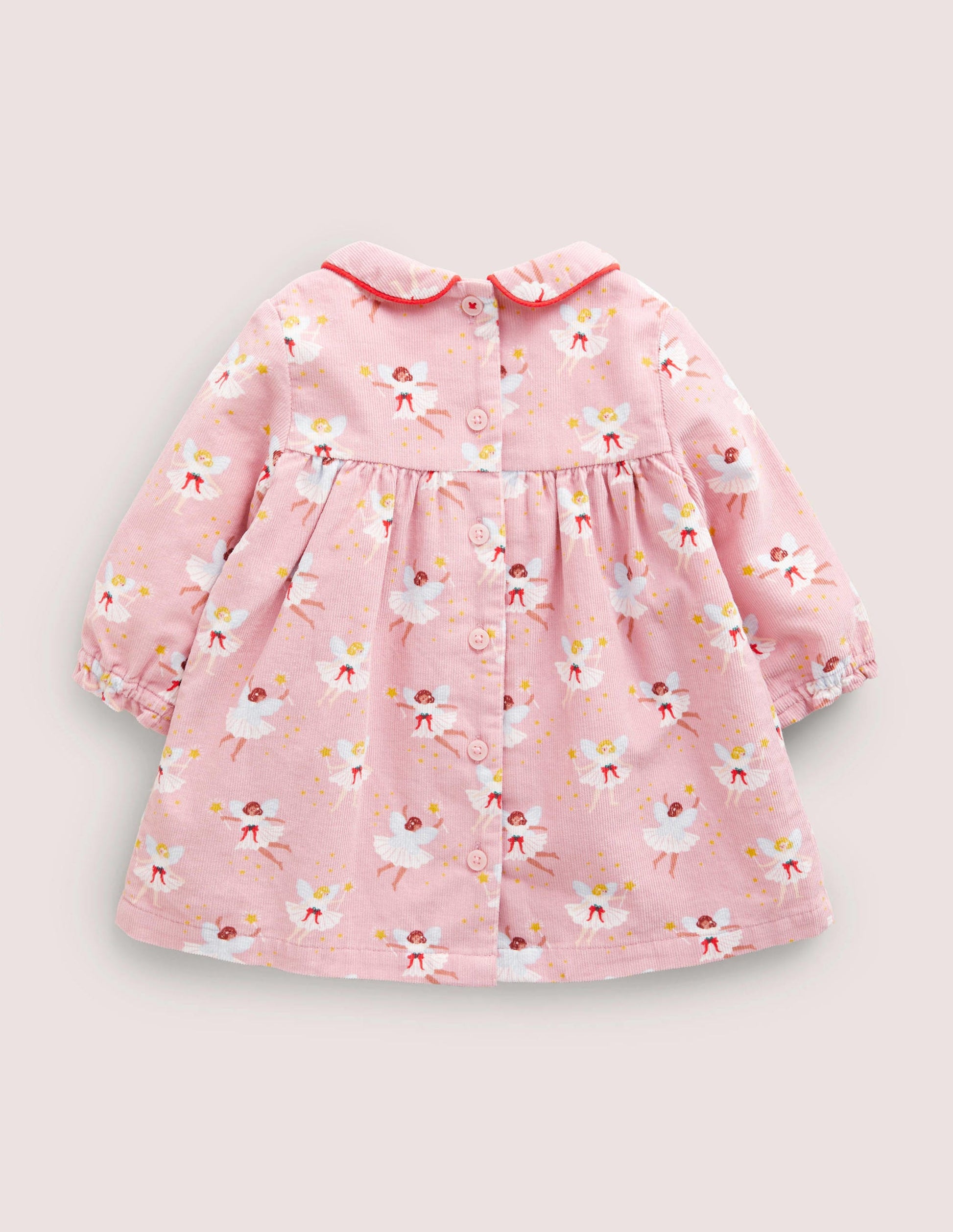 Woven Collar Dress-Boto Pink Fairies-2