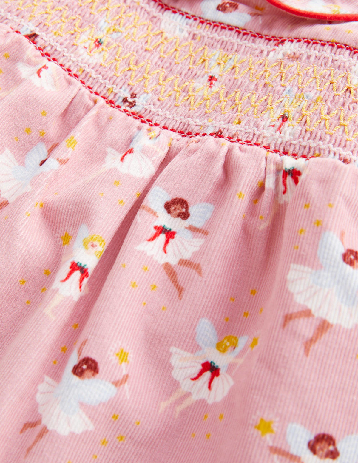 Woven Collar Dress-Boto Pink Fairies - Image 3