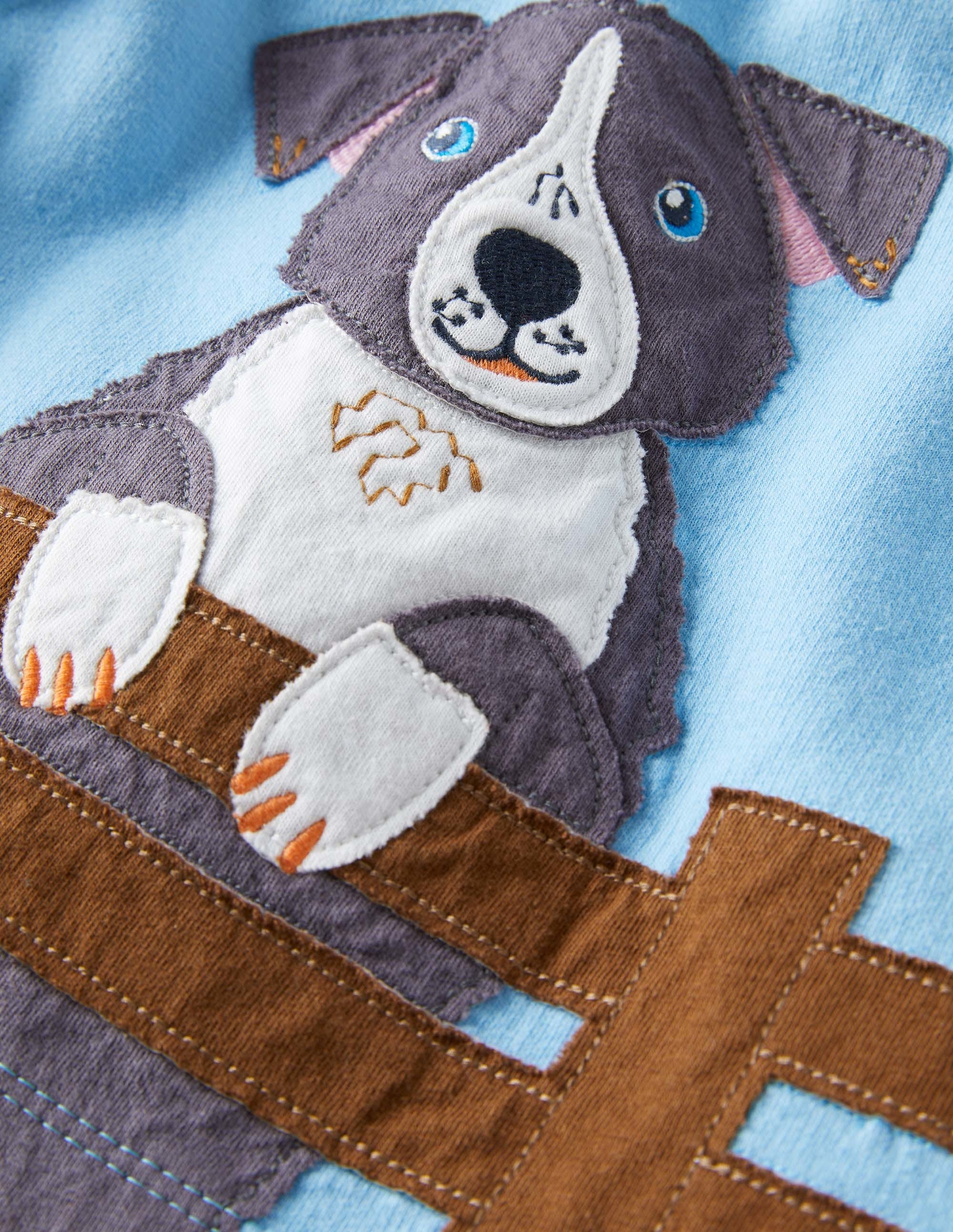 Appliqué Jersey Play Set-Ivory/Fire Red Dog - Image 3