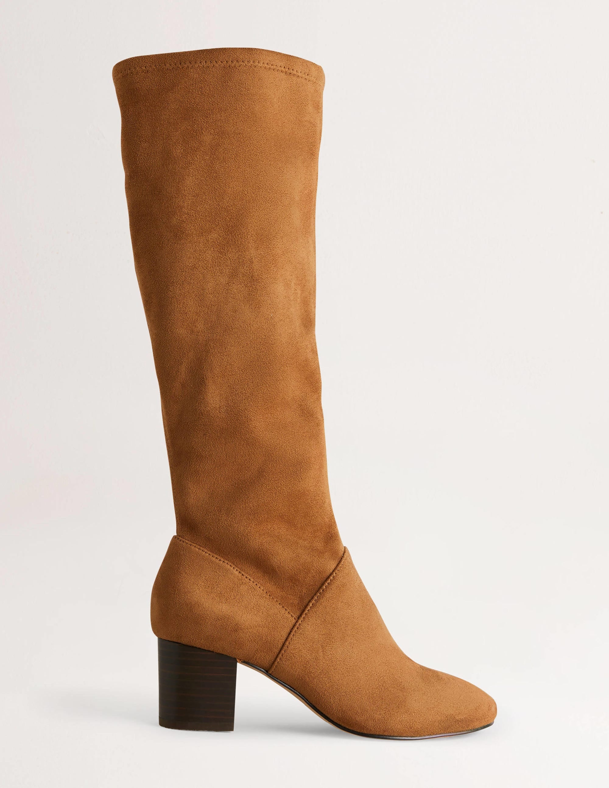 Round Toe Stretch Boots-Acorn - Image 1