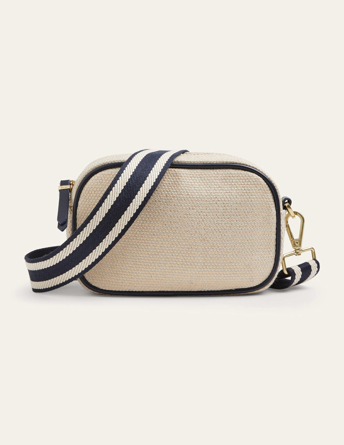 Canvas Crossbody Bag-Gold Metallic - Image 1