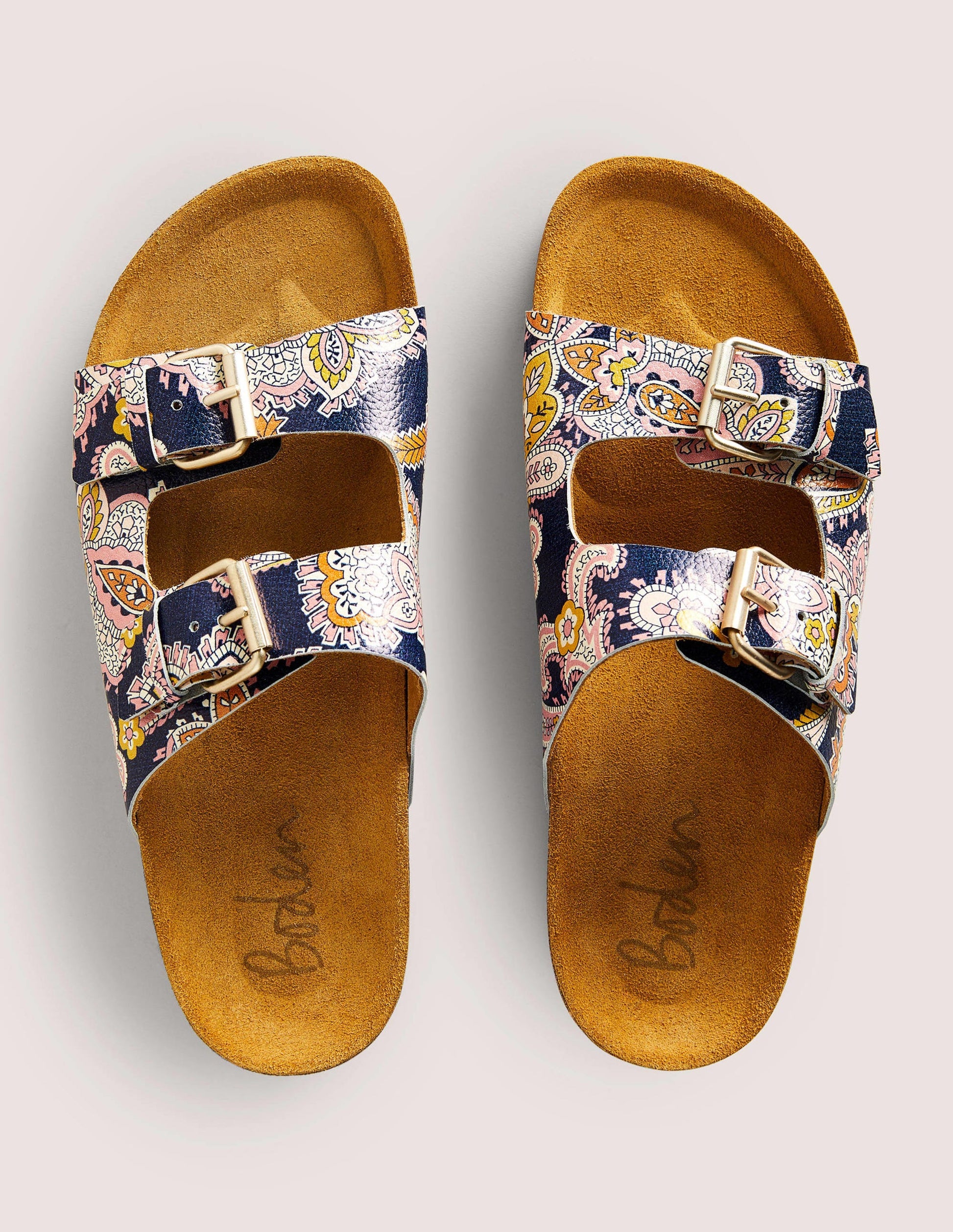 Ottoline Sandals-French Navy, Paisley Bud-4
