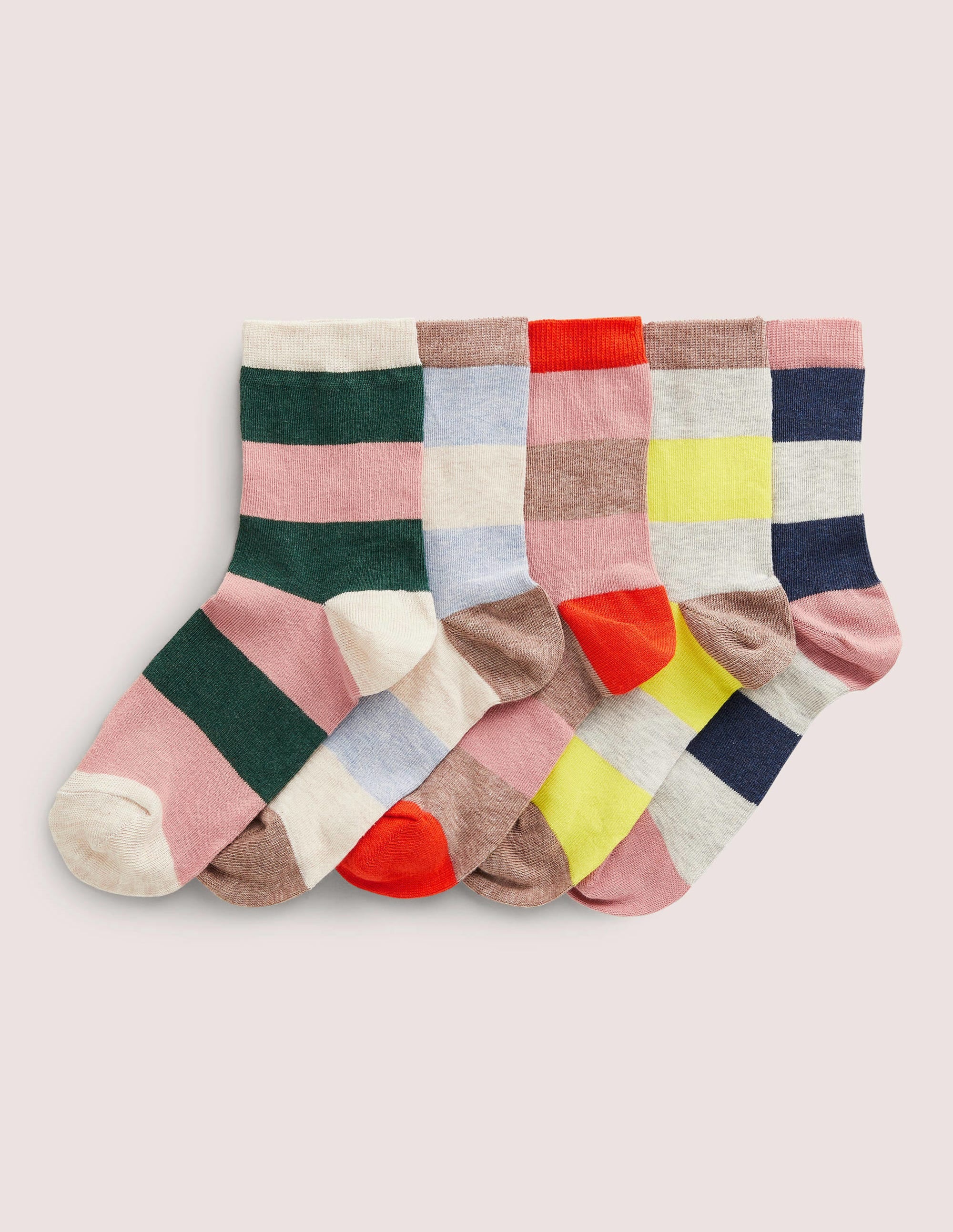 5-Pack Ankle Socks-Multi Stripe - Image 1
