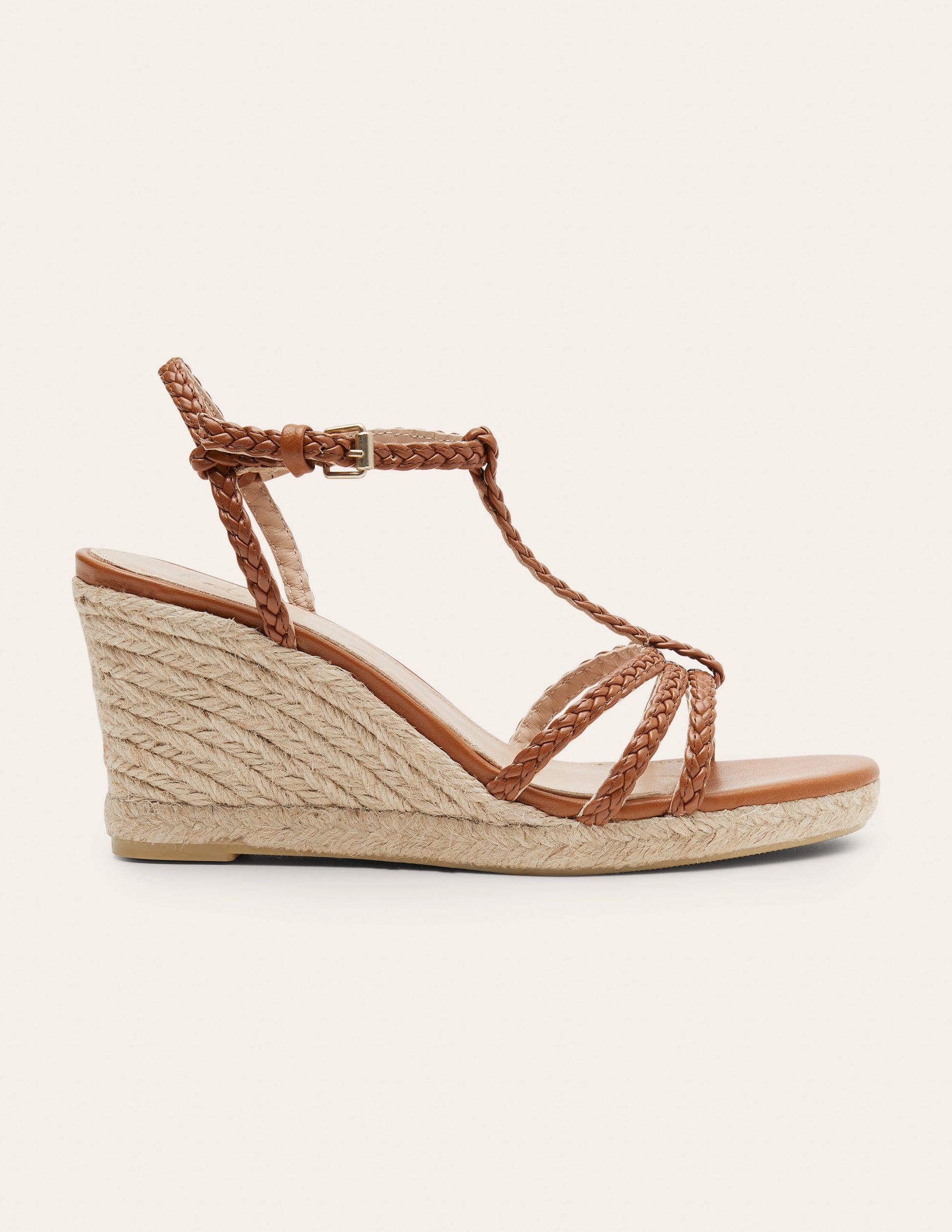 Braided Espadrille Wedges-Tan-2