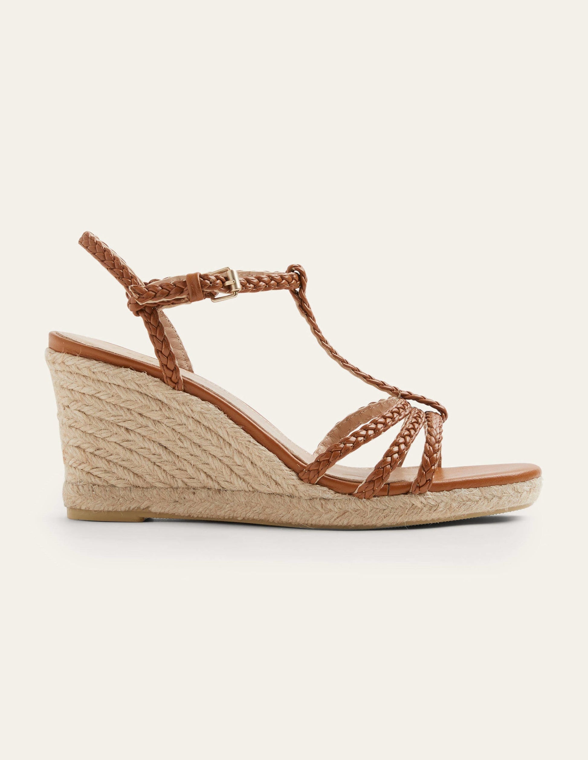 Braided Espadrille Wedges-Tan-5