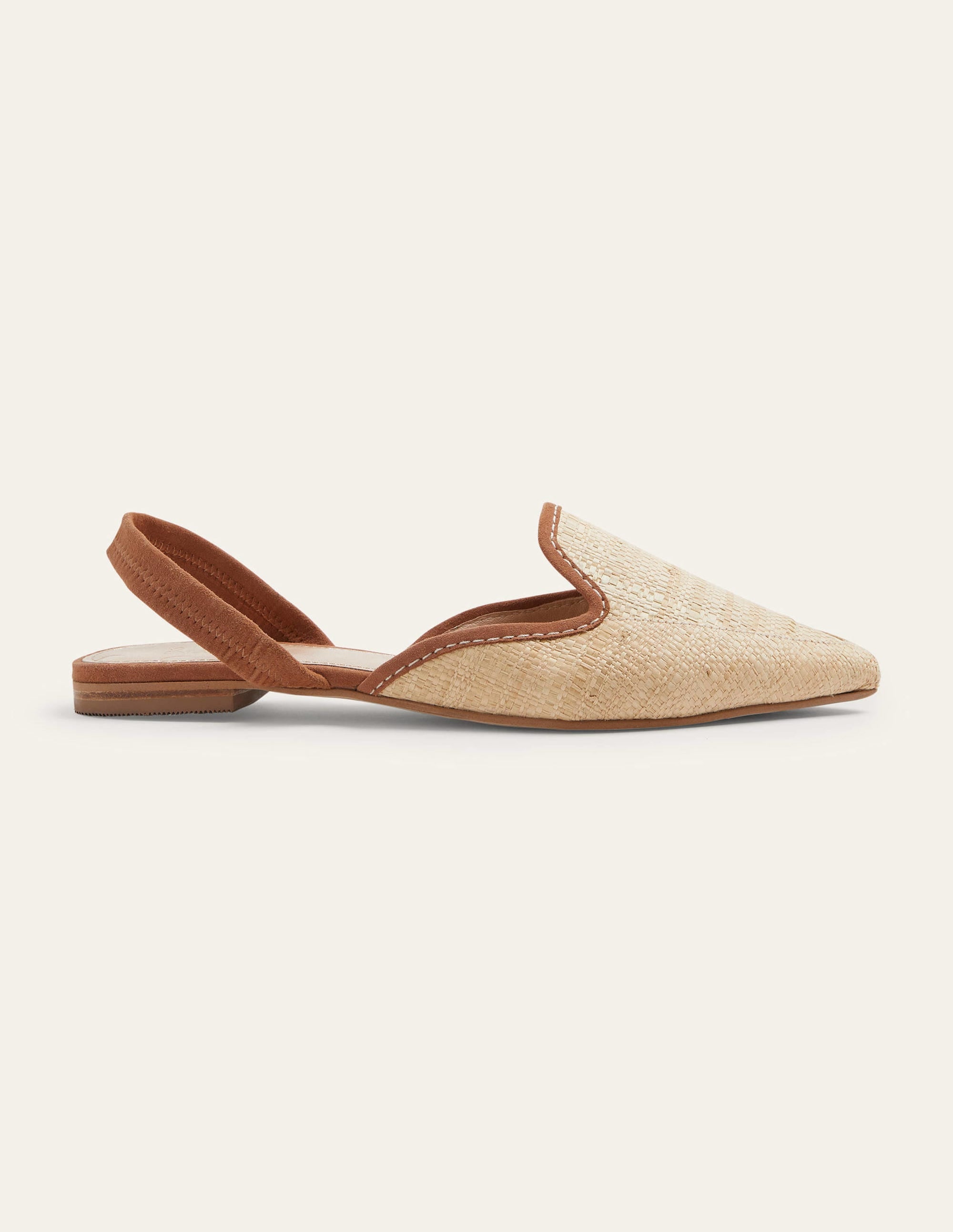 Lily Slingback Flat Sandals-Natural/ Tan - Image 2