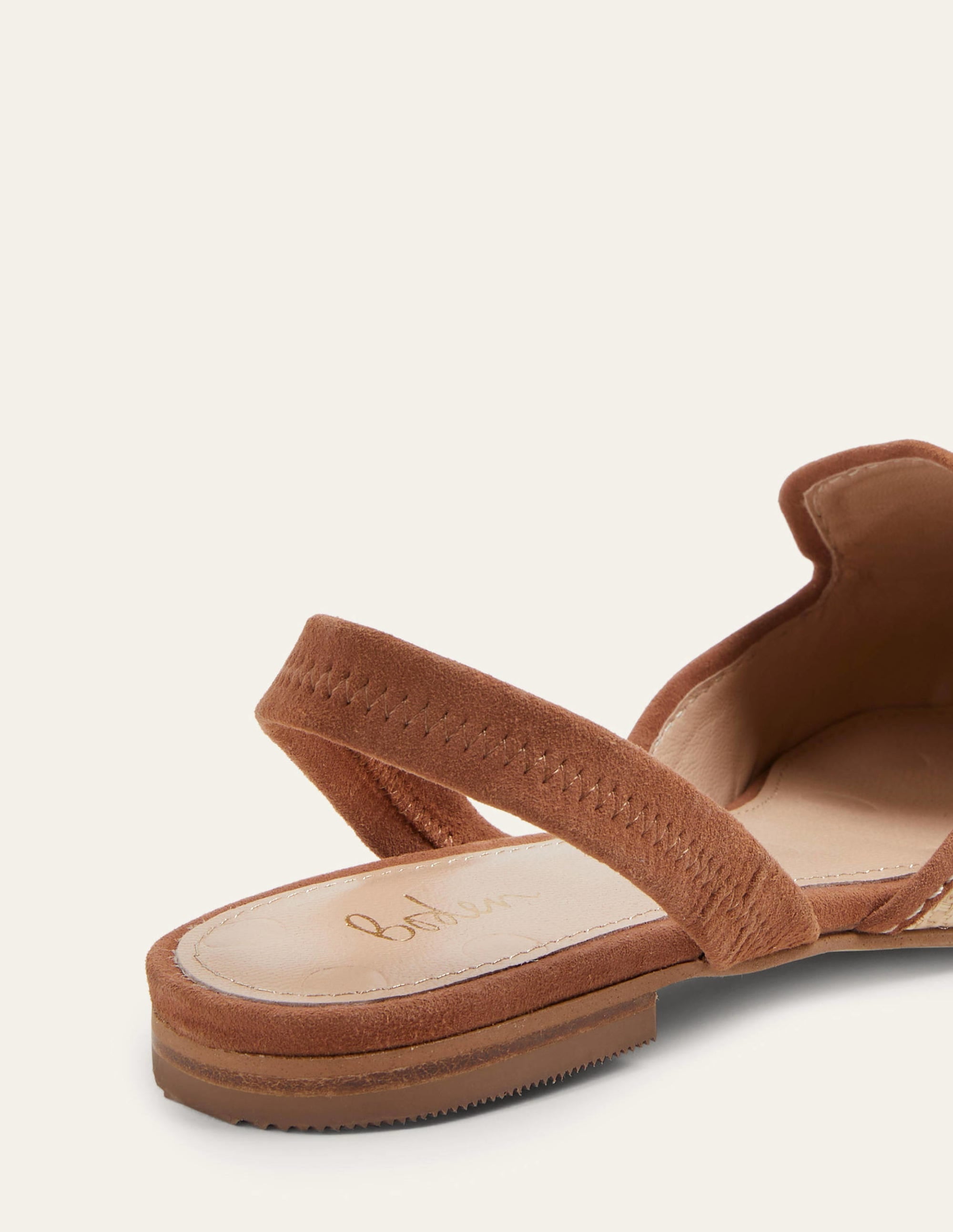 Lily Slingback Flat Sandals-Natural/ Tan - Image 3