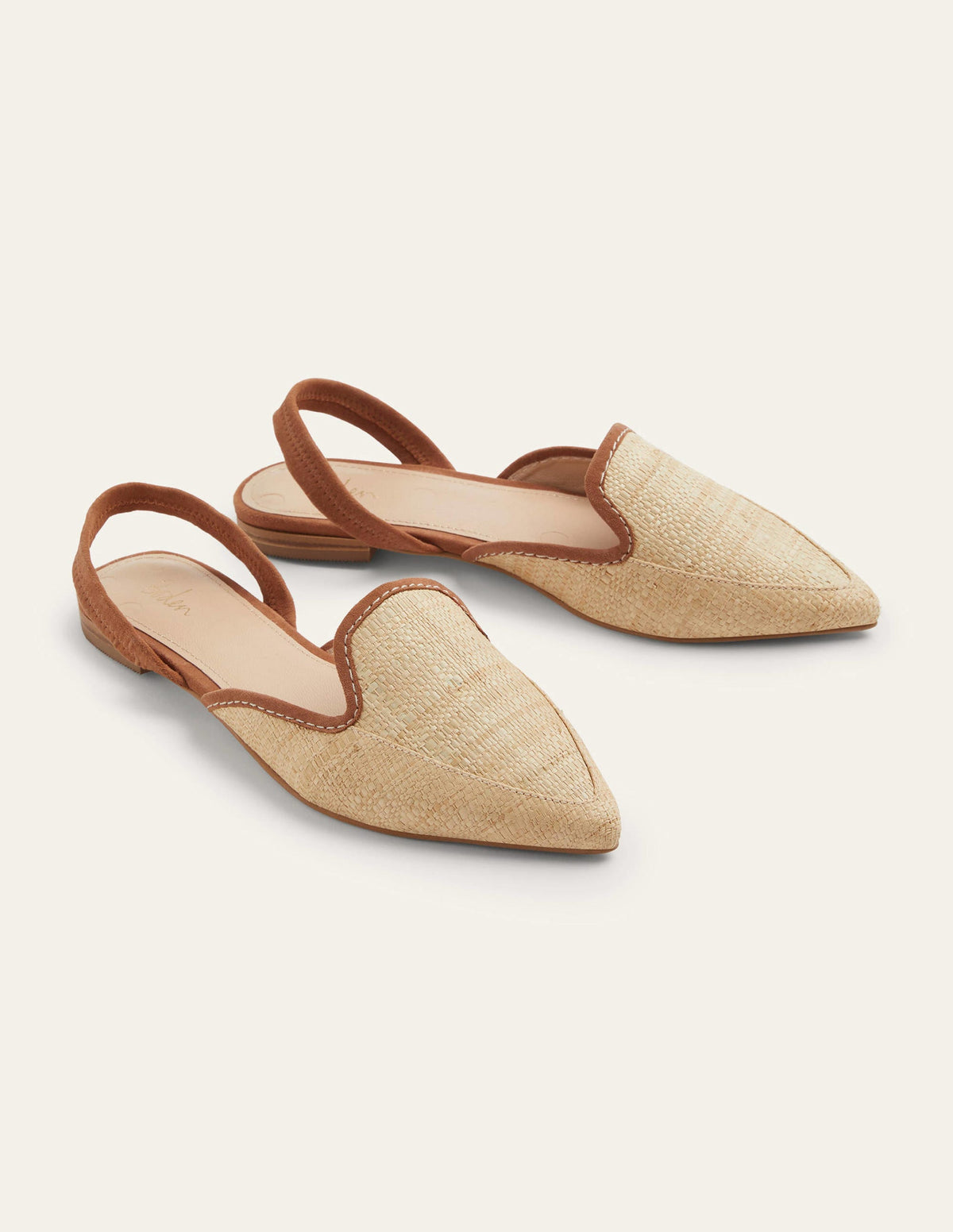 Lily Slingback Flat Sandals-Natural/ Tan - Image 4