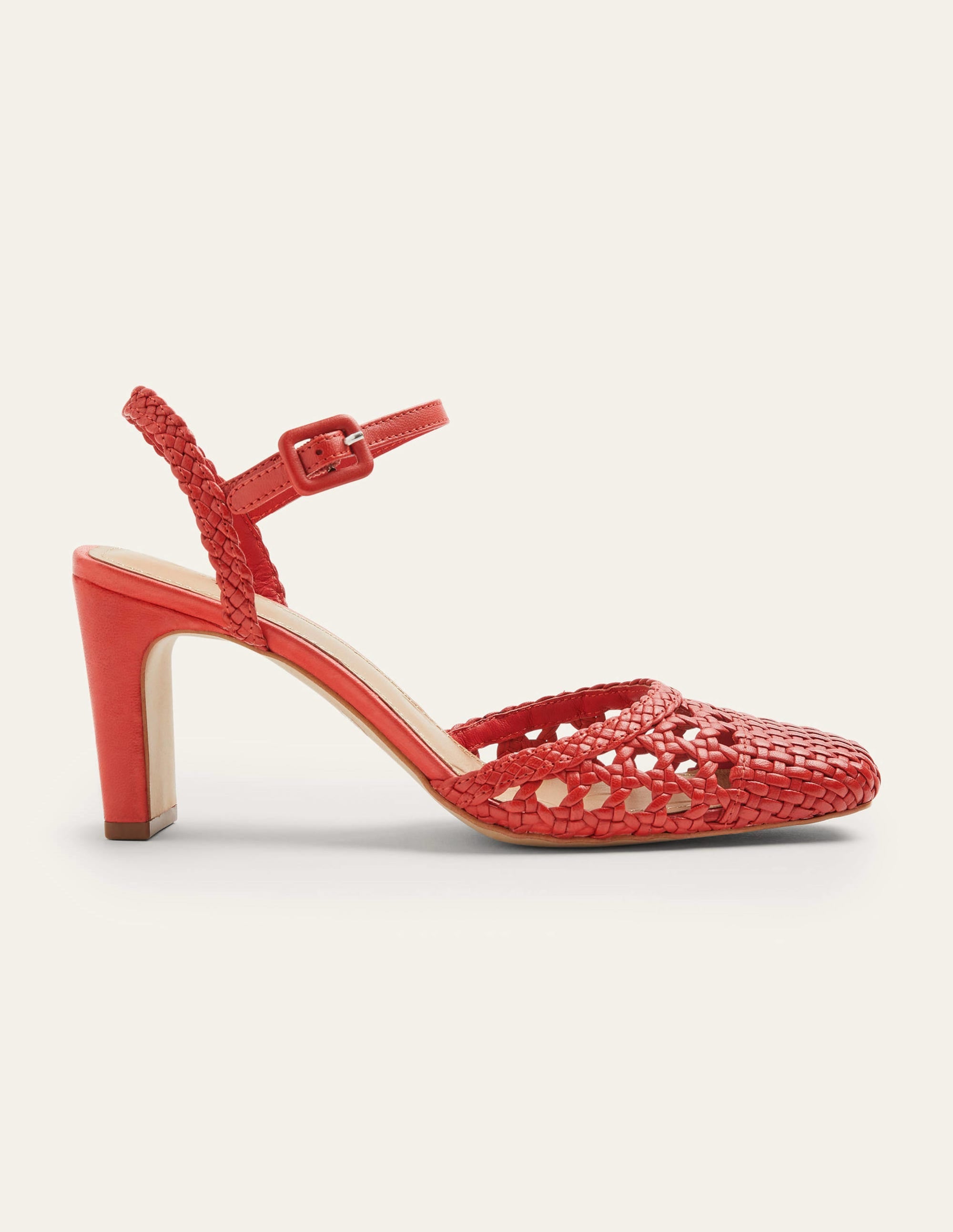 Ellie Woven Leather Courts-Aurora Red - Image 3