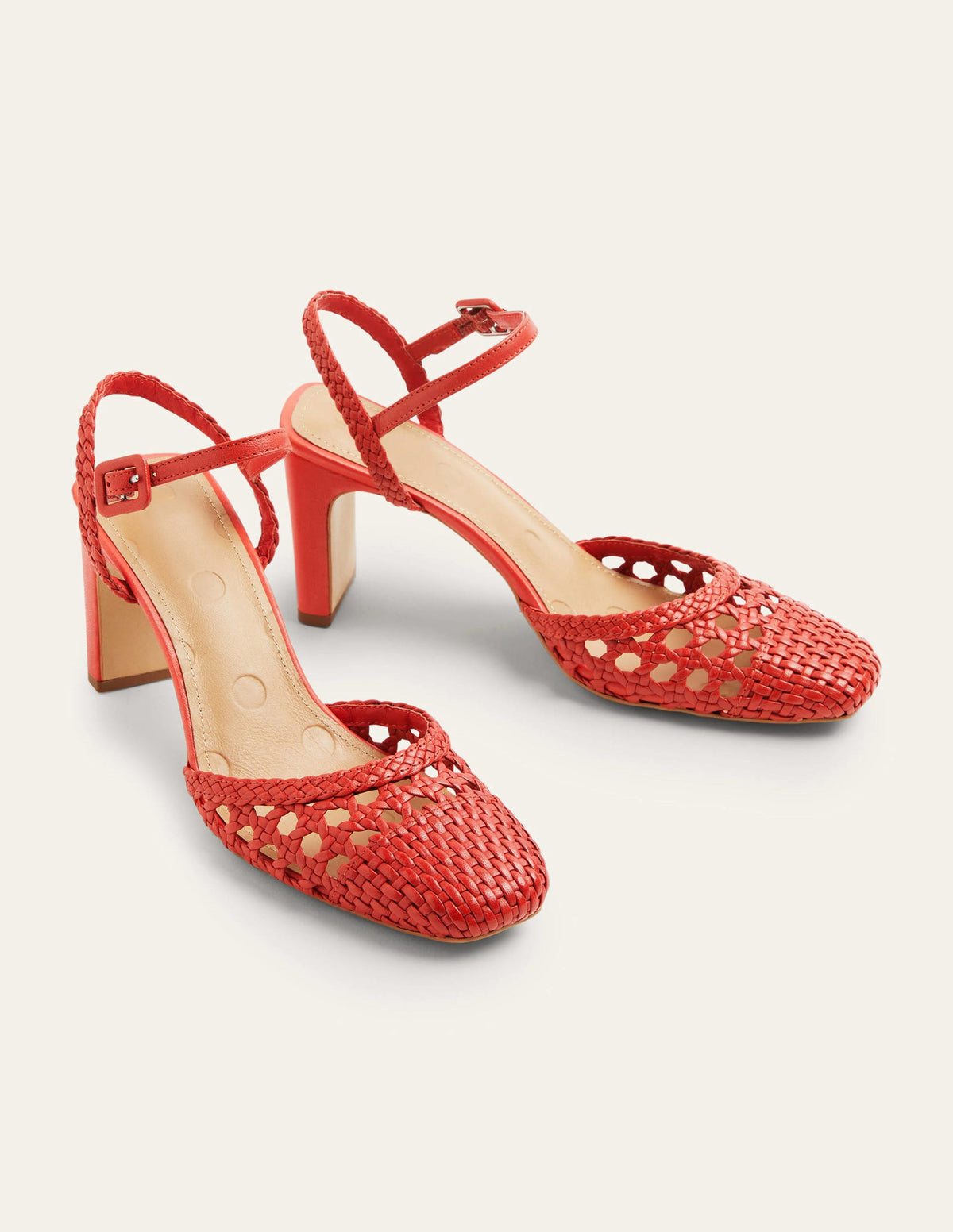 Ellie Woven Leather Courts-Aurora Red-4