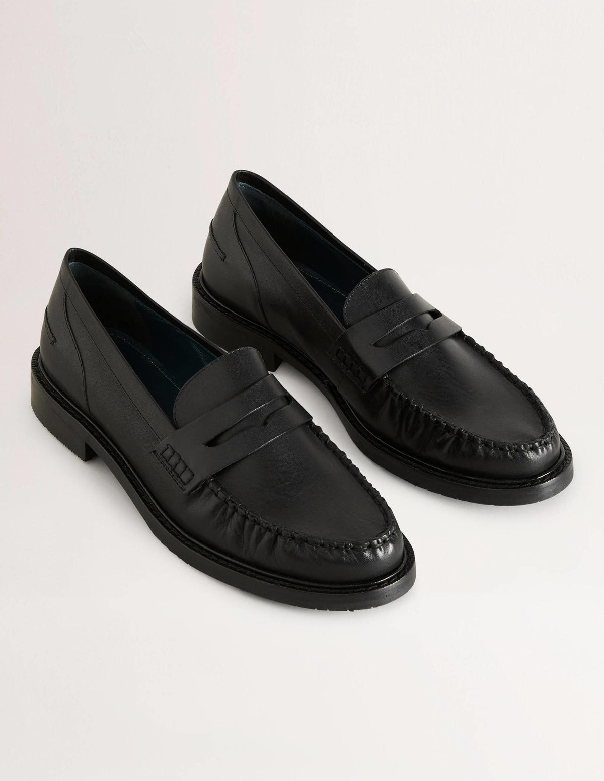 Classic Moccasin Loafers-Black Leather - Image 3
