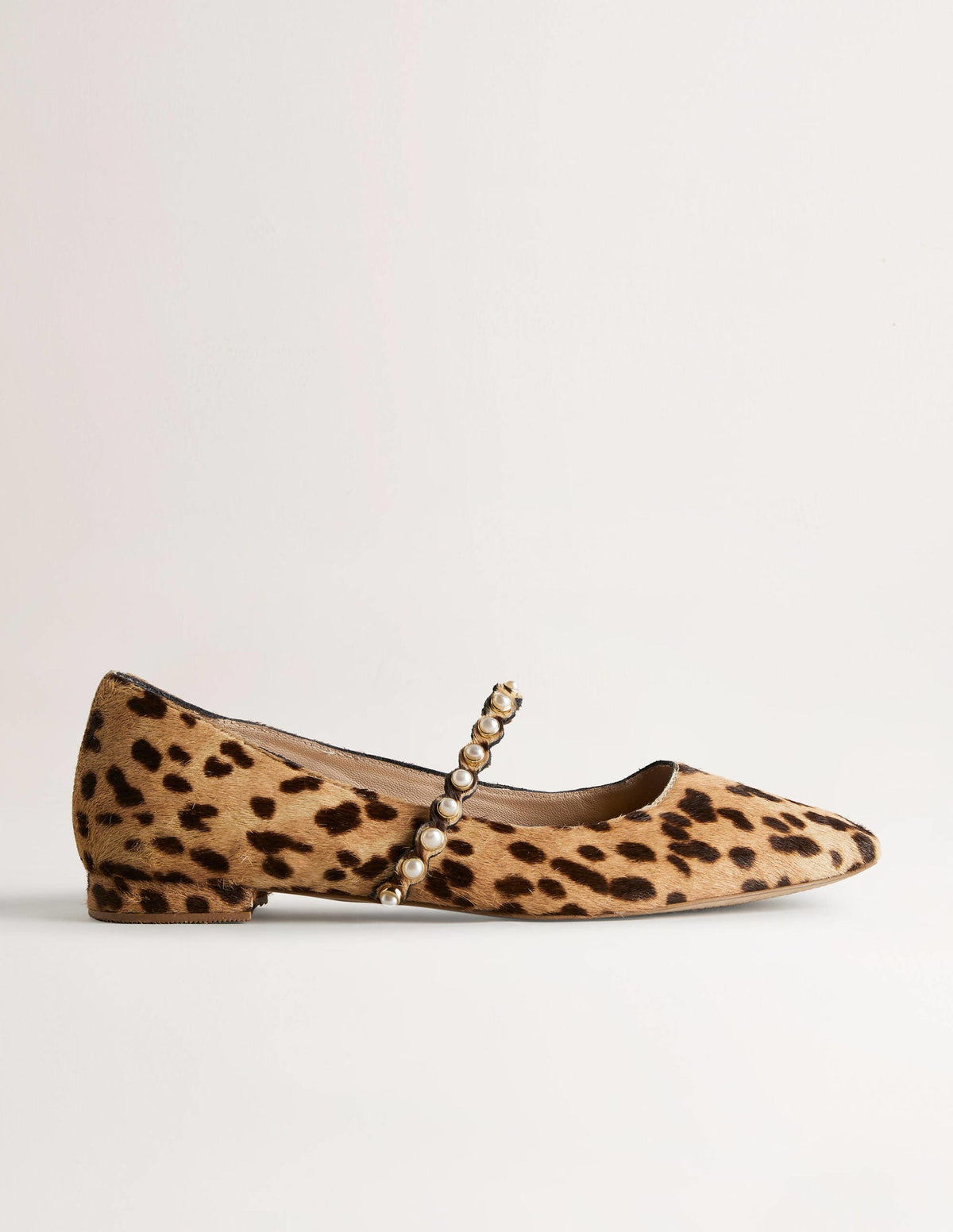 Pearl Strap Ballerina Flats-Cheetah - Image 2