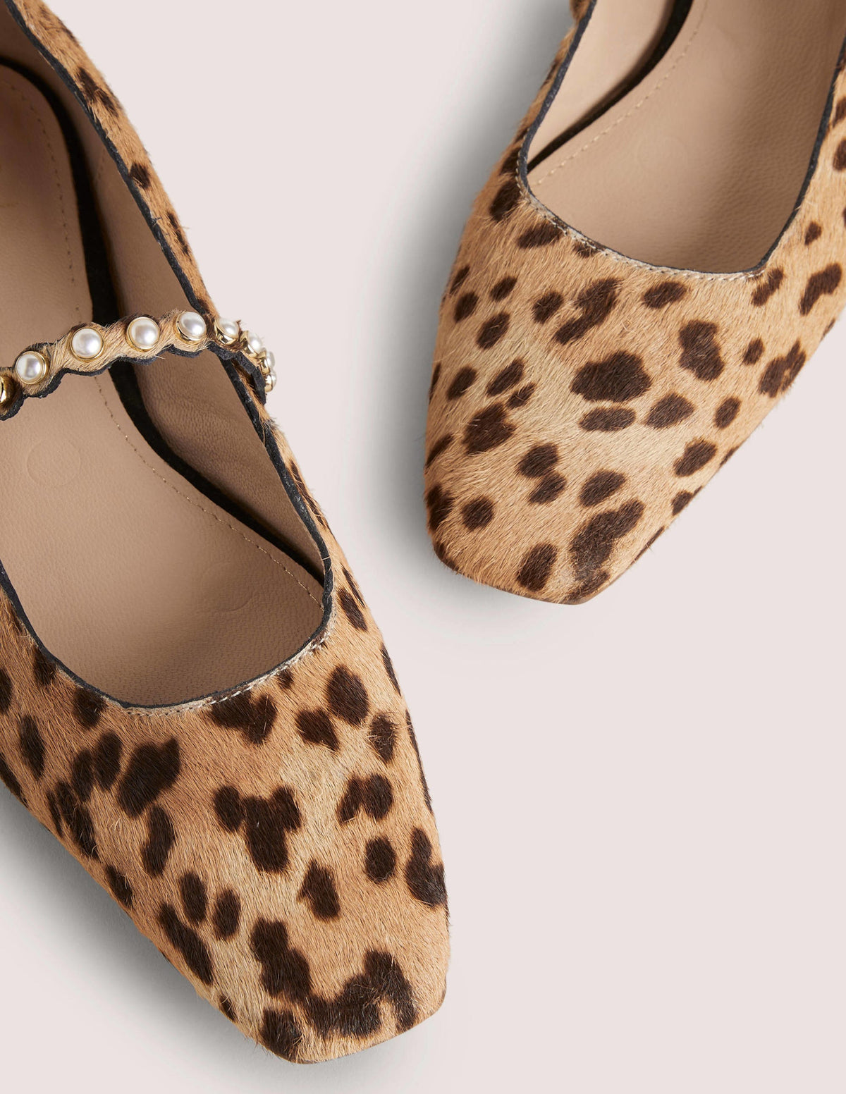Pearl Strap Ballerina Flats-Cheetah - Image 4