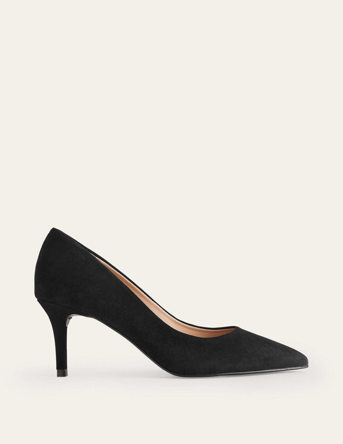 Lara Mid-Heeled Court Shoes-Black-1