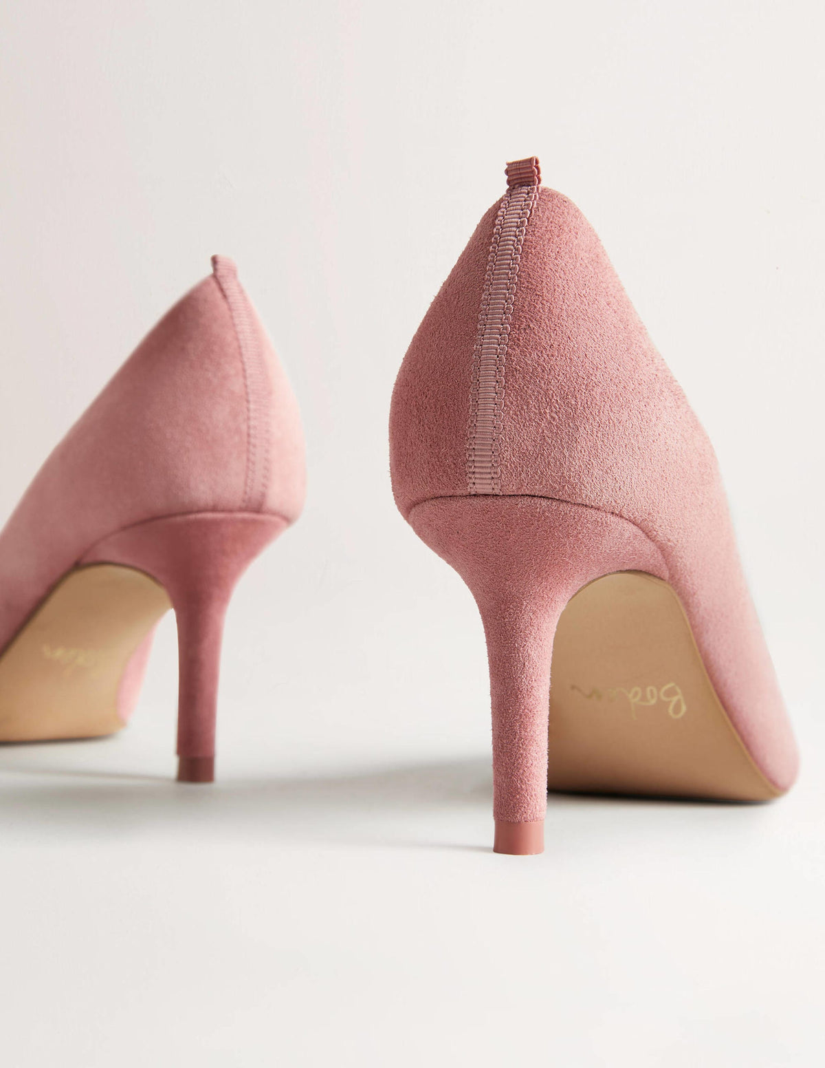 Lara Mid-Heeled Court Shoes-Dusty Red-3