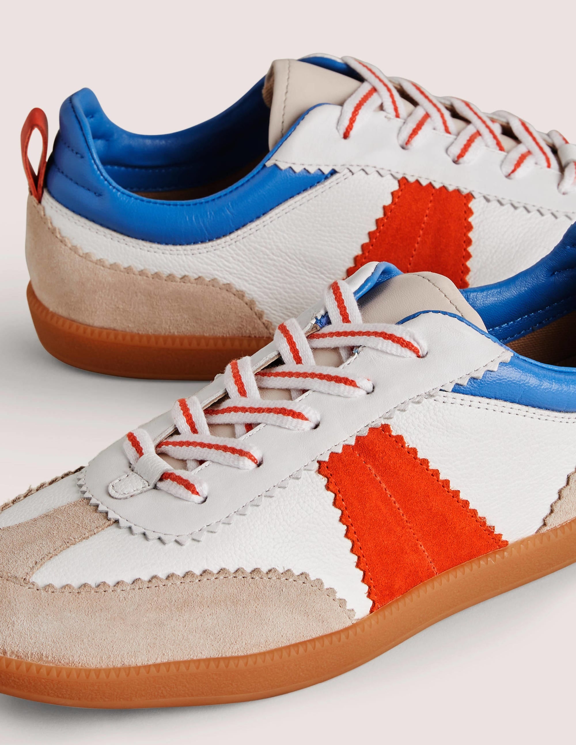 Erin Retro Tennis Trainers-Rocket Red/ Riviera - Image 3