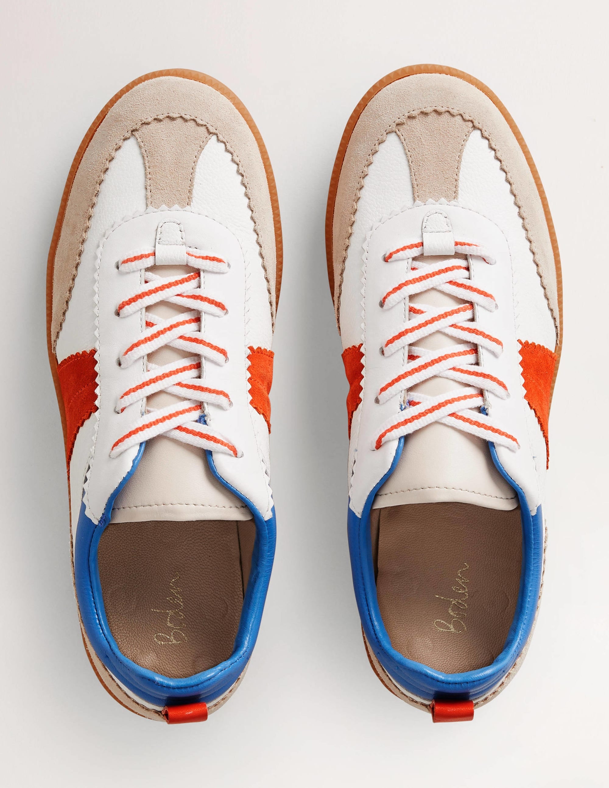Erin Retro Tennis Trainers-Rocket Red/ Riviera - Image 4