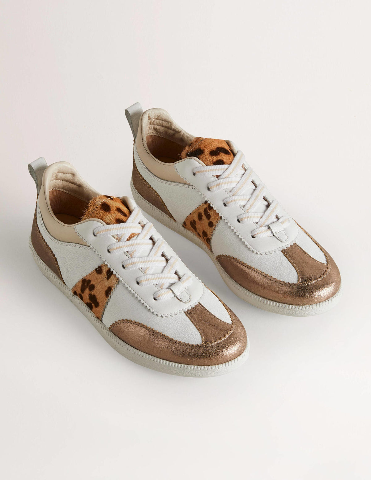 Erin Retro Tennis Trainers-Gold Metallic - Image 2