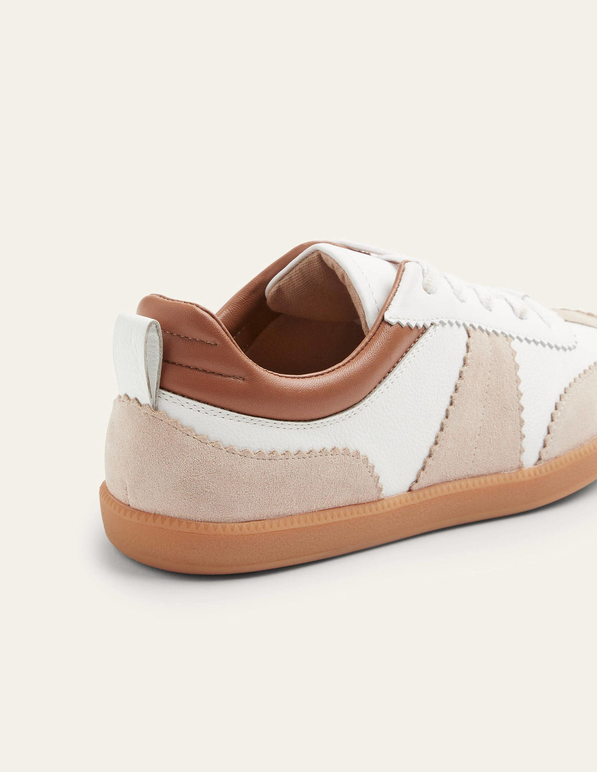 Erin Retro Tennis Trainers-White/Ecru - Image 6