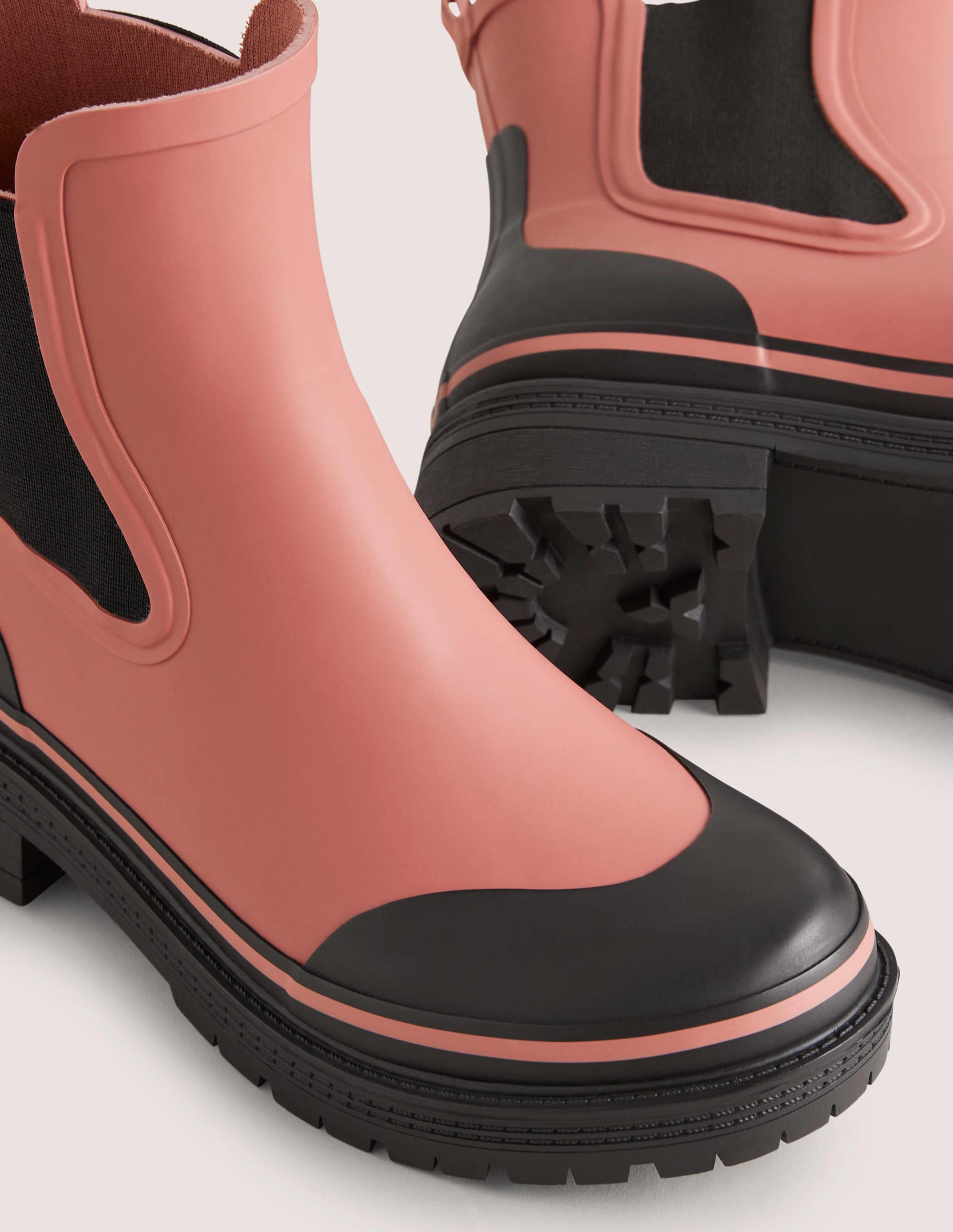 Chelsea Wellington Boots-Dusty Red - Image 3