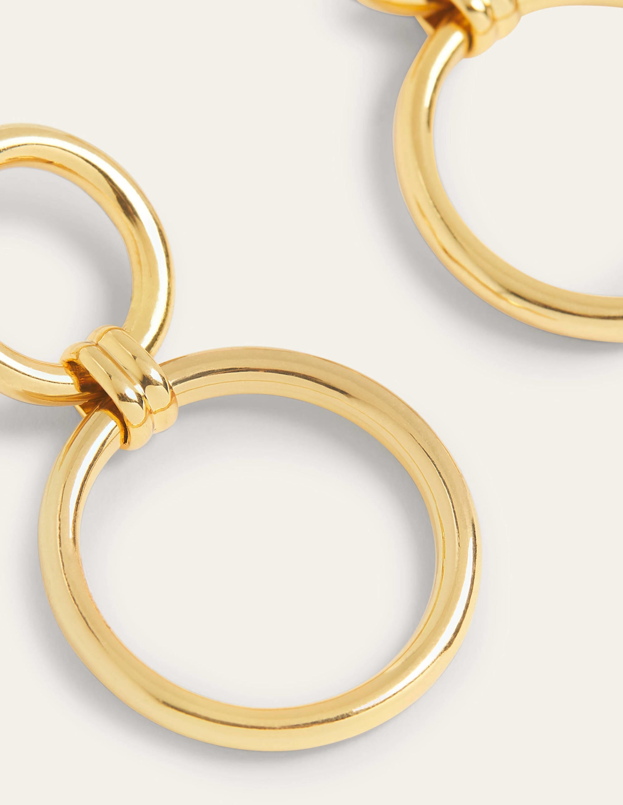 Ring Link Earrings-Gold - Image 3