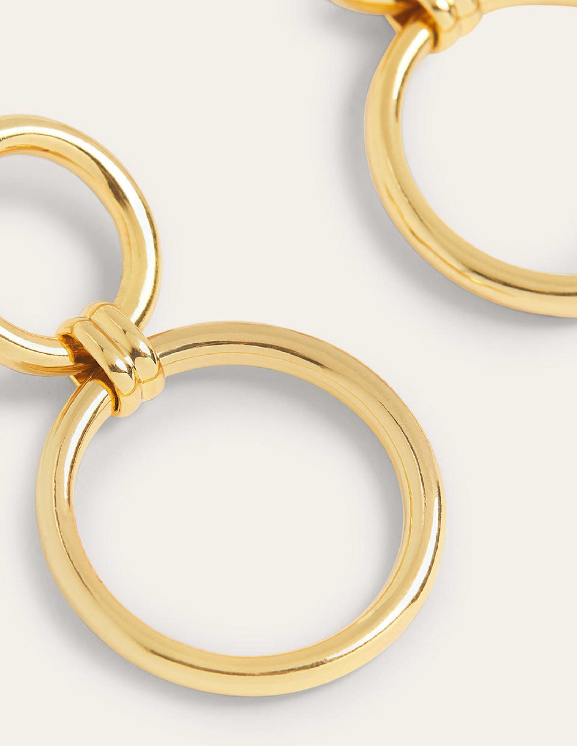 Ring Link Earrings-Gold-4